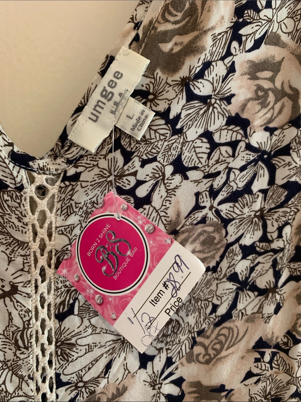 Umgee Floral Mixed-Print Jumpsuit Romper in Beige, Black, Navy, Green, Pink - Picture 2 of 6